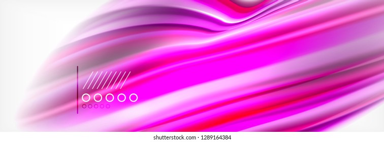 Fluid liquid colors abstract background, colorful geometric background - fluid shapes composition vector