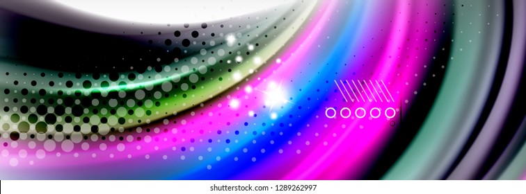 Colores líquidos fluidos fondo abstracto, fondo geométrico colorido - composición de fluidos vectores