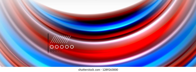Fluid liquid colors abstract background, colorful geometric background - fluid shapes composition vector