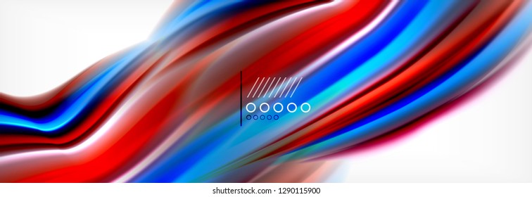 Fluid liquid colors abstract background, colorful geometric background - fluid shapes composition vector
