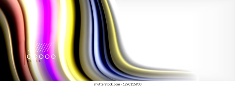 Fluid liquid colors abstract background, colorful geometric background - fluid shapes composition vector