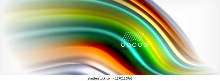 Fluid liquid colors abstract background, colorful geometric background - fluid shapes composition vector