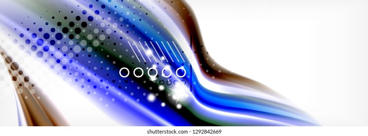Fluid liquid colors abstract background, colorful geometric background - fluid shapes composition vector