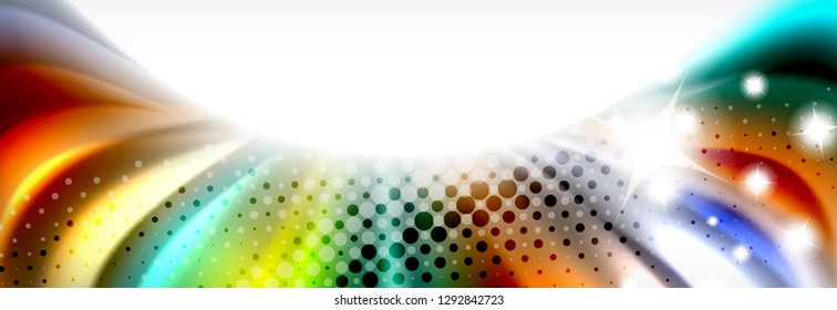 Fluid liquid colors abstract background, colorful geometric background - fluid shapes composition vector
