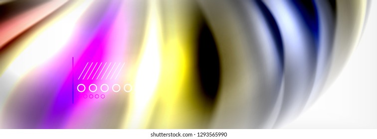 Colores líquidos fluidos fondo abstracto, fondo geométrico colorido - composición de fluidos vectores