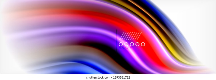 Fluid liquid colors abstract background, colorful geometric background - fluid shapes composition vector
