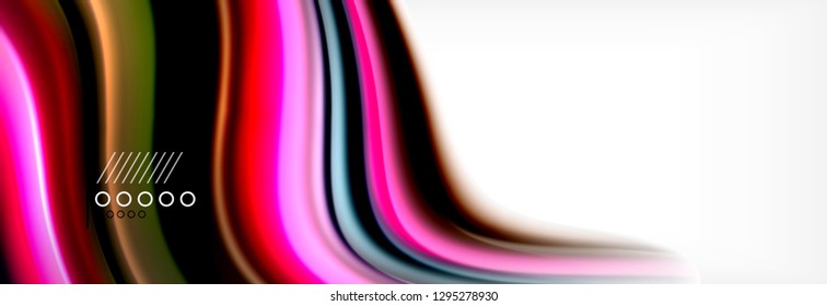Fluid liquid colors abstract background, colorful geometric background - fluid shapes composition vector