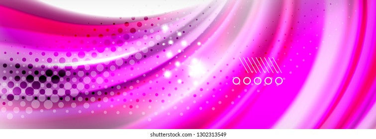 Fluid liquid colors abstract background, colorful geometric background - fluid shapes composition vector