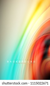 Fluid liquid colors design, colorful marble or plastic wavy texture background, glowing multicolored elements on black, for business or technology presentation or web brochure cover design, wallpaper