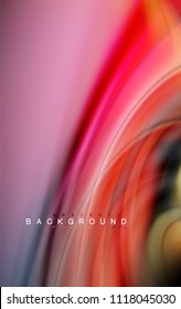 Fluid liquid colors design, colorful marble or plastic wavy texture background, glowing multicolored elements on black, for business or technology presentation or web brochure cover design, wallpaper