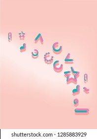 Fluid, liquid geometric shapes poster covers set with modern and clean pastel colors. 
