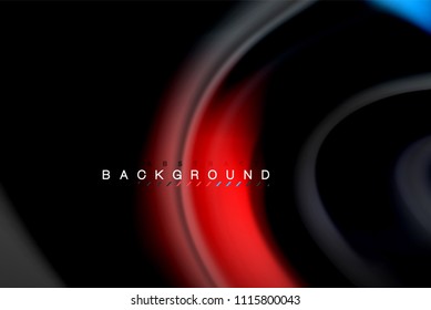 Diseño de colores brillantes líquido fluido, fondo de textura ondulada de mármol colorido o plástico, elementos multicolores brillantes sobre negro, para presentación de negocios o tecnología o diseño de portada web