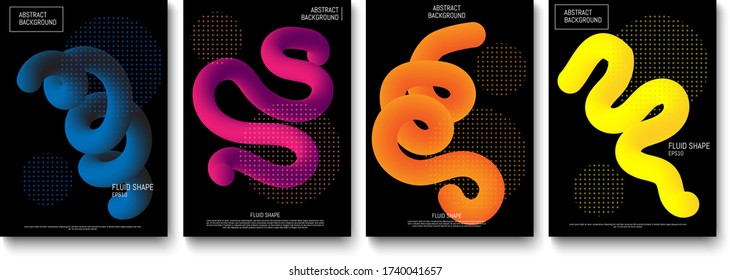 Fluid liquid gradient background vector illustration. For cover poster brochure ad.