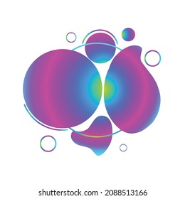 Neón colorido gradiente líquido fluido