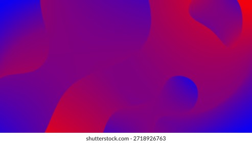 Fluid Liquid Mesh on Red Blue Abstract background for Copy Space
