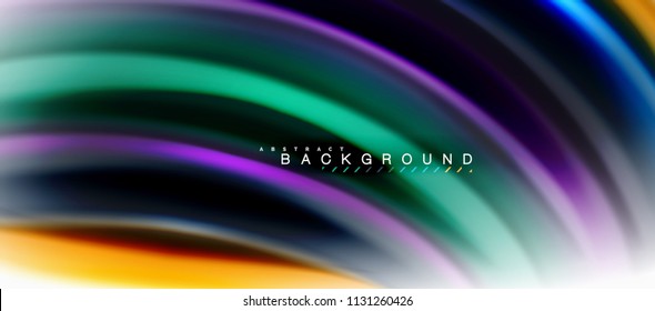 Fluid liquid mixing colors concept on light grey background, curve flow, trendy abstract layout template for business or technology presentation or web brochure cover, wallpaper. Vector illustration