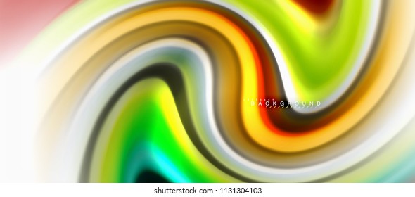 Fluid liquid mixing colors concept on light grey background, curve flow, trendy abstract layout template for business or technology presentation or web brochure cover, wallpaper. Vector illustration