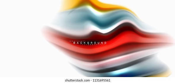 Flüssiges Mischfarbkonzept auf hellgrauem Hintergrund, Kurvenfluss, trendige abstrakte Layoutvorlage für Geschäfts- oder Technologiepräsentationen oder Webbroschüre, Tapete. Vektorgrafik