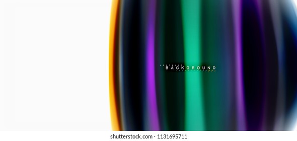 Concepto de mezcla fluida de colores en fondo gris claro, flujo de curvas, plantilla de diseño abstracto de moda para presentación de negocios o tecnología o portada de folletos web, fondo de pantalla. Ilustración del vector