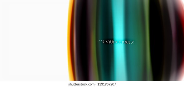 Fluid liquid mixing colors concept on light grey background, curve flow, trendy abstract layout template for business or technology presentation or web brochure cover, wallpaper. Vector illustration