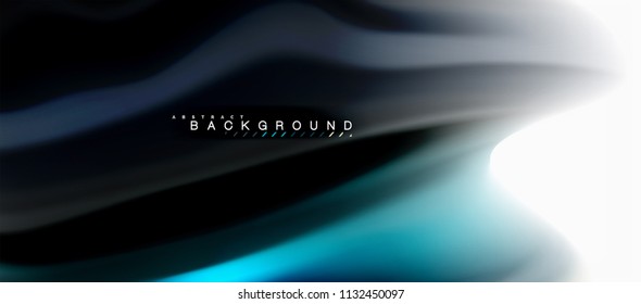 Fluid liquid mixing colors concept on light grey background, curve flow, trendy abstract layout template for business or technology presentation or web brochure cover, wallpaper. Vector illustration