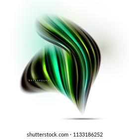 Fluid liquid mixing colors concept on light grey background, wave and swirl curve flow line, trendy abstract layout template for business presentation, app wallpaper banner, poster or wallpaper