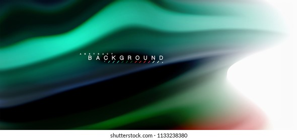 Concepto de mezcla fluida de colores en fondo gris claro, flujo de curvas, plantilla de diseño abstracto de moda para presentación de negocios o tecnología o portada de folletos web, fondo de pantalla. Ilustración del vector