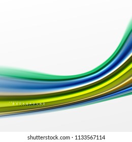 Fluid liquid mixing colors concept on light grey background, curve flow, trendy abstract layout template for business or technology presentation or web brochure cover, wallpaper. Vector illustration
