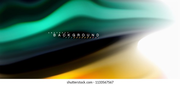 Fluid liquid mixing colors concept on light grey background, curve flow, trendy abstract layout template for business or technology presentation or web brochure cover, wallpaper. Vector illustration
