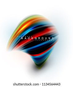 Fluid liquid mixing colors concept on light grey background, wave and swirl curve flow line, trendy abstract layout template for business presentation, app wallpaper banner, poster or wallpaper