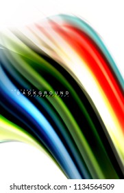 Fluid liquid mixing colors concept on light grey background, wave and swirl curve flow line, trendy abstract layout template for business presentation, app wallpaper banner, poster or wallpaper