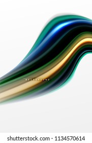 Flüssiges Mischfarbkonzept auf hellgrauem Hintergrund, Kurvenfluss, trendige abstrakte Layoutvorlage für Geschäfts- oder Technologiepräsentationen oder Webbroschüre, Tapete. Vektorgrafik