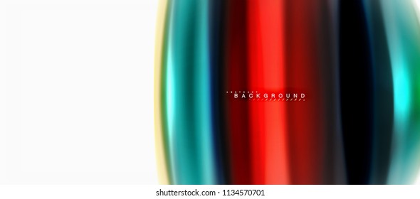 Fluid liquid mixing colors concept on light grey background, curve flow, trendy abstract layout template for business or technology presentation or web brochure cover, wallpaper. Vector illustration