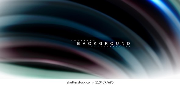 Fluid liquid mixing colors concept on light grey background, curve flow, trendy abstract layout template for business or technology presentation or web brochure cover, wallpaper. Vector illustration
