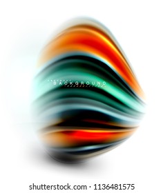 Fluid liquid mixing colors concept on light grey background, wave and swirl curve flow line, trendy abstract layout template for business presentation, app wallpaper banner, poster or wallpaper