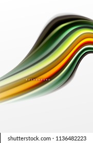 Flüssiges Mischfarbkonzept auf hellgrauem Hintergrund, Kurvenfluss, trendige abstrakte Layoutvorlage für Geschäfts- oder Technologiepräsentationen oder Webbroschüre, Tapete. Vektorgrafik
