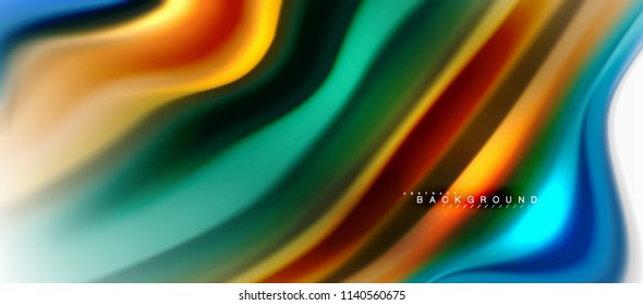 Fluid liquid mixing colors concept on light grey background, curve flow, trendy abstract layout template for business or technology presentation or web brochure cover, wallpaper. Vector illustration