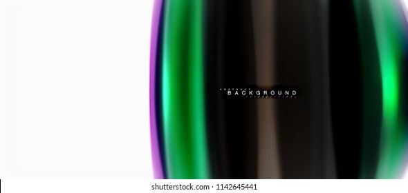 Concepto de mezcla fluida de colores en fondo gris claro, flujo de curvas, plantilla de diseño abstracto de moda para presentación de negocios o tecnología o portada de folletos web, fondo de pantalla. Ilustración del vector