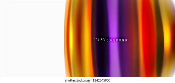Fluid liquid mixing colors concept on light grey background, curve flow, trendy abstract layout template for business or technology presentation or web brochure cover, wallpaper. Vector illustration