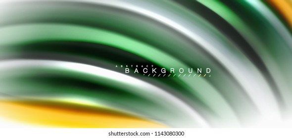 Fluid liquid mixing colors concept on light grey background, curve flow, trendy abstract layout template for business or technology presentation or web brochure cover, wallpaper. Vector illustration
