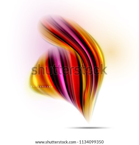 Fluid liquid mixing colors concept on light grey background, wave and swirl curve flow line, trendy abstract layout template for business presentation, app wallpaper banner, poster or wallpaper