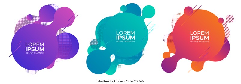 fluid liquid organic shapes wavy colorfull abstract background. for banner web, app, poster isolated vector