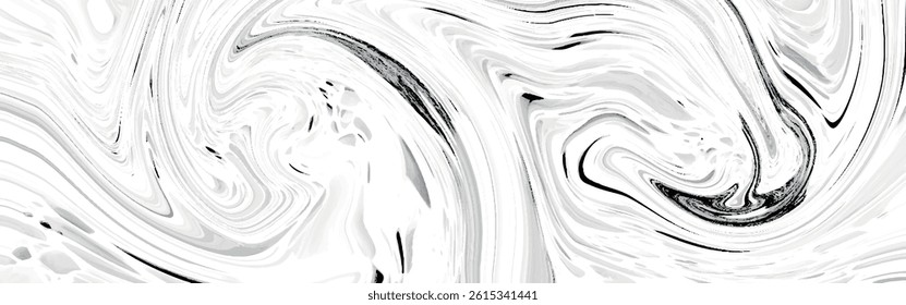 Fluid liquid painting abstract texture. Abstract clean white marble texture banner vector background. Black and white marble vector design. Marbling Texture design. Black and white modern fluid marble