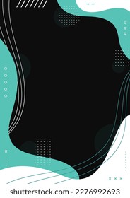 Fluid liquid poster and geometric background of dynamic shapes. Wallpaper gradient with liquid shape. Illustration colorful template banner with soft curve and wave.