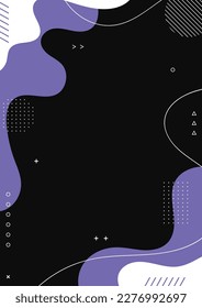 Fluid liquid poster and geometric background of dynamic shapes. Wallpaper gradient with liquid shape. Illustration colorful template banner with soft curve and wave.