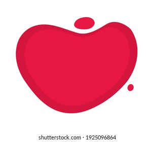 Diseño de elementos vectoriales de color rojo líquido fluido o fondo gráfico abstracto para el espacio de copia de texto