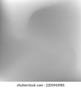 Fluid Liquid Sky Calm Soft Gradient Background. Light Silver Aluminium Wavy Calm Swirl Gradient Mesh. Dynamic Monochromatic Curve Metallic Design Pic. Grey Blurred Water Dark Background.
