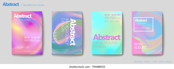 Fluid liquid style brochure, pastel color mix background flyer design in aqua blue and pink tone
