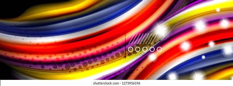 Fluid liquid wave pattern, vector background