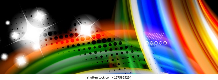 Fluid liquid wave pattern, vector background